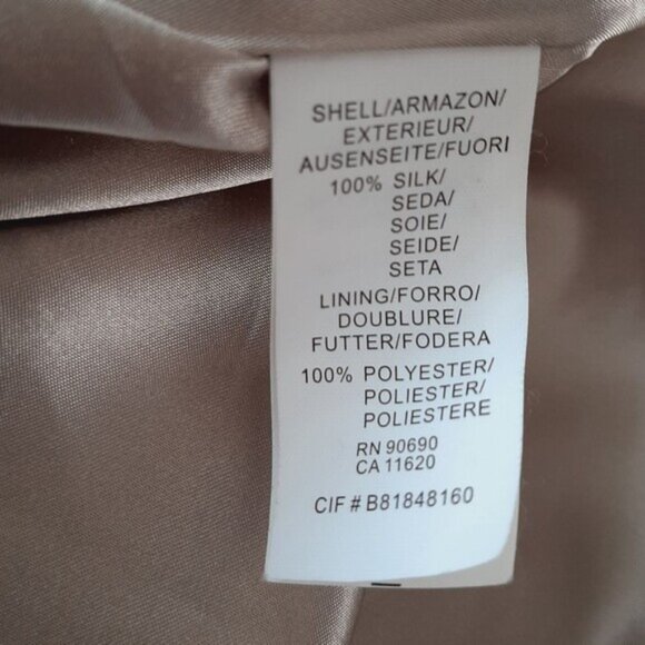 KENZIE Pretty / 100% Silk Flowy V-Neck Midi Knee Length Dress Abstract Floral M - Picture 15 of 15